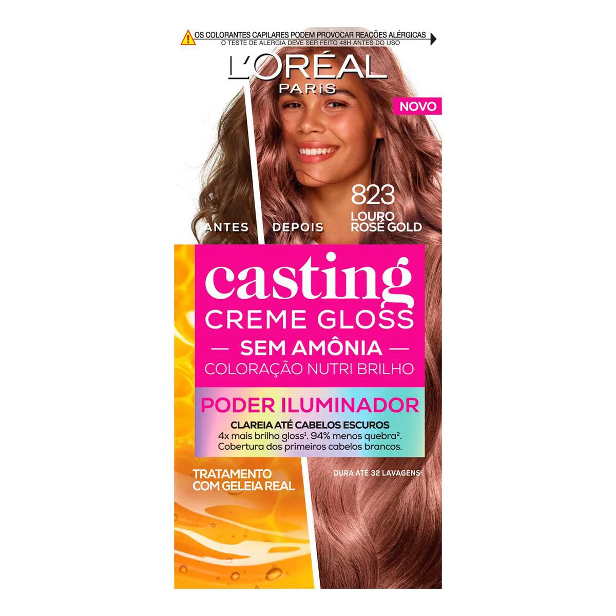 Creme Gloss Casting Poder Iluminador 823 Louro Rose Gold 1067824 ...