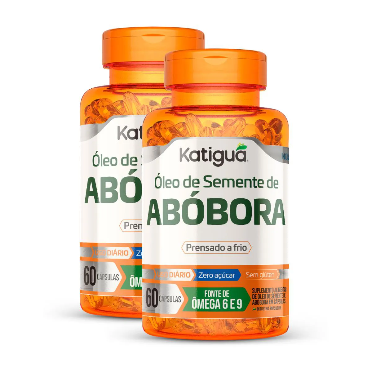 Kit 2 Oleo de Semente de Abobora 1000G 60CAPS Natural