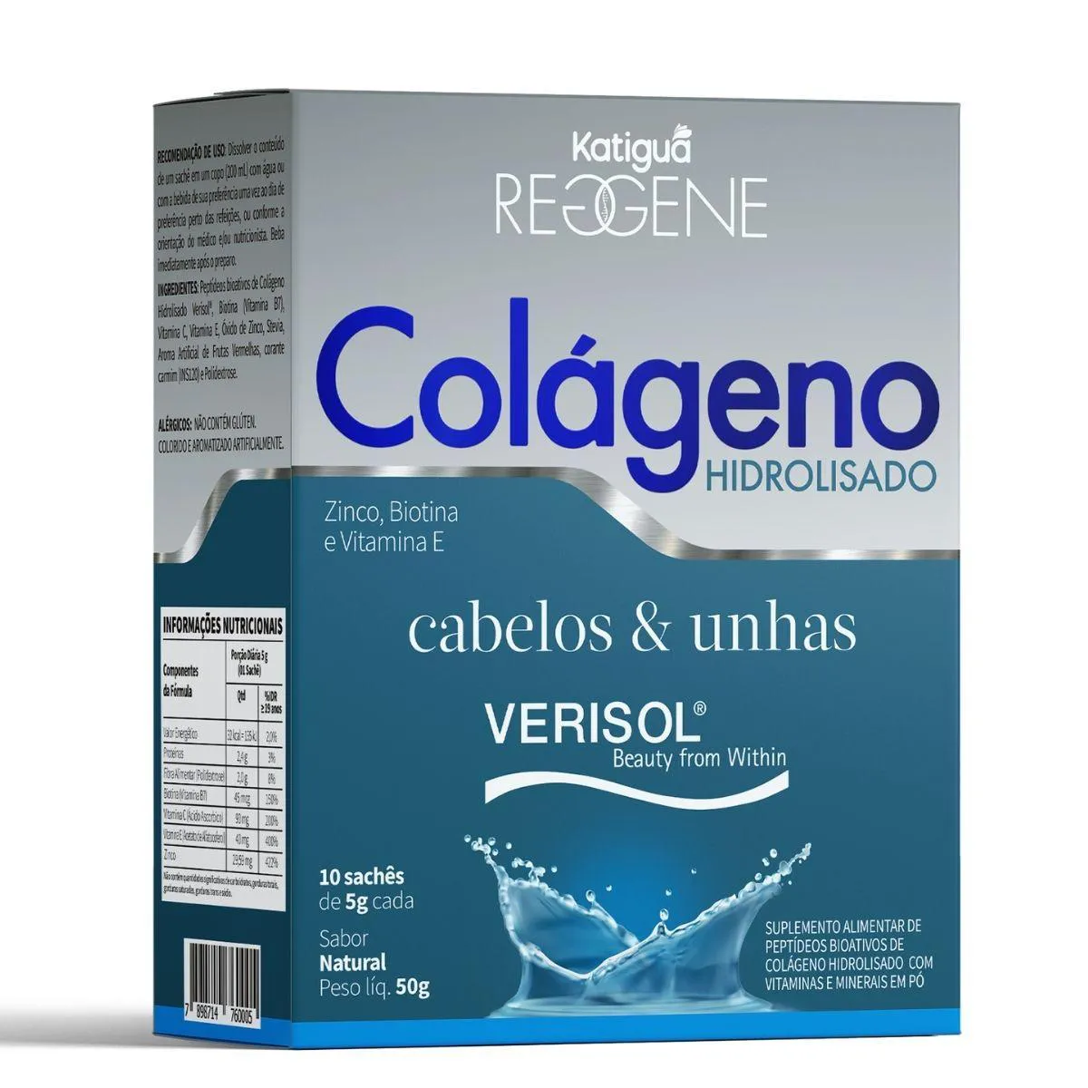 Colageno Verissol Sache 10X5G CABELOS / UNHA NATURAL