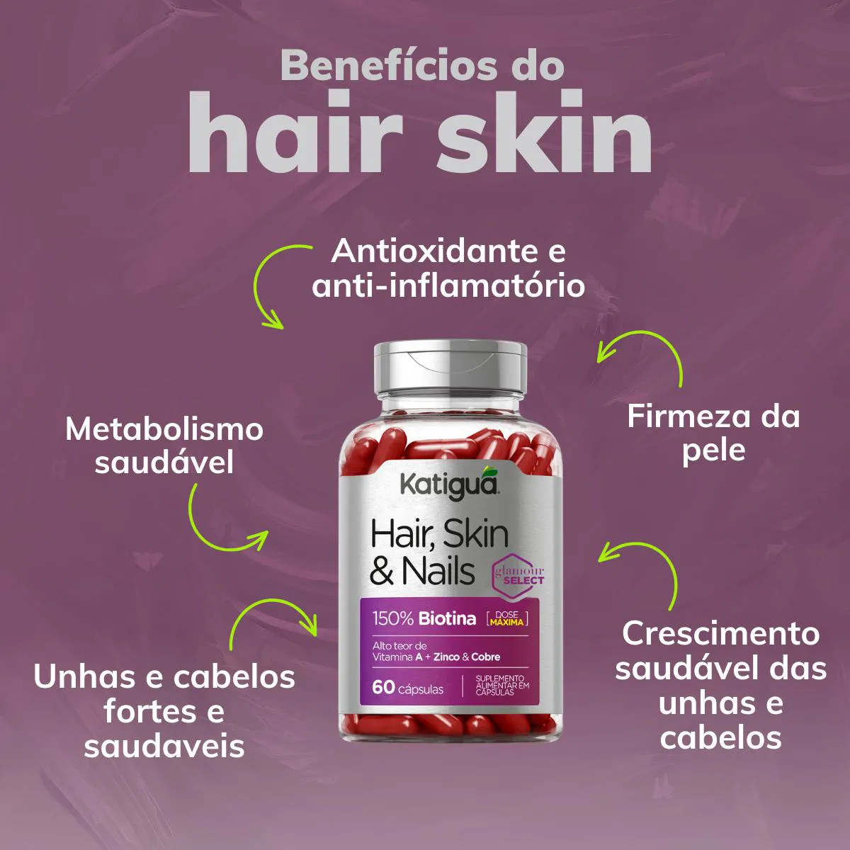 Skin Hair & Nails 500MG 60CAPS Natural