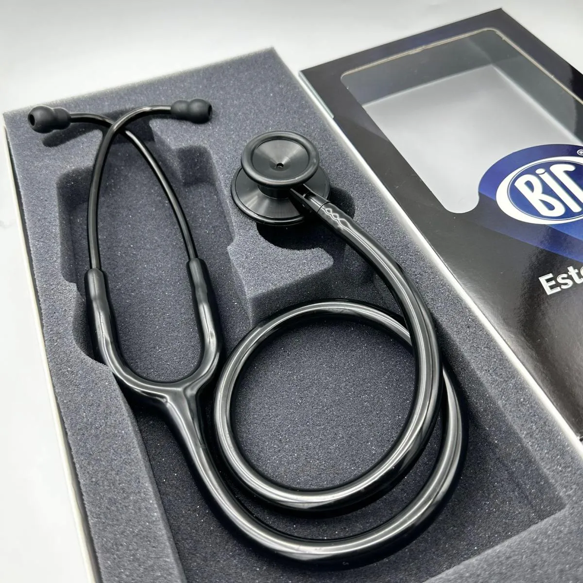 Estetoscópio Duplo Efficace Profissional BIC Preto - Ideal enfermagem e estudantes