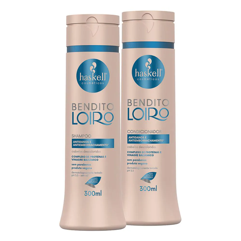 Kit Haskell Bendito Loiro Shampoo Condicionador 300ml