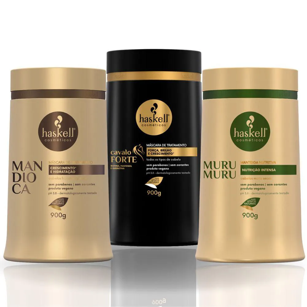 Cronograma Haskell Mandioca + Cavalo Forte + Murumuru 900g