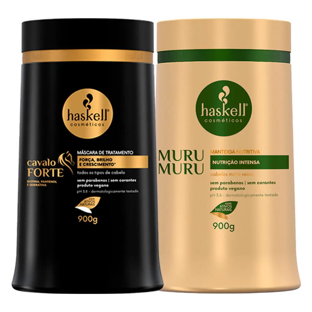 Kit Haskell 2 Máscaras Murumurú+ Cavalo Forte 900g