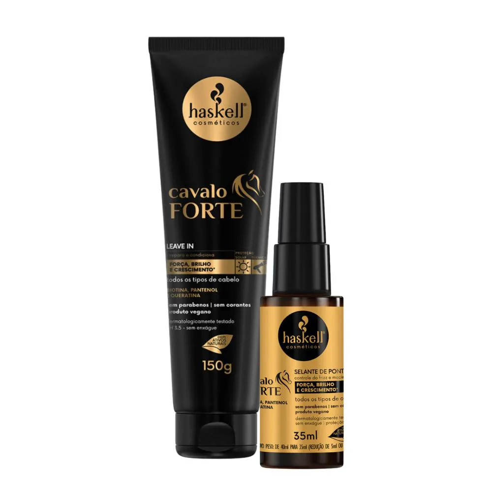 Kit Haskell 2 Itens Leave-in + Selante Cavalo Forte