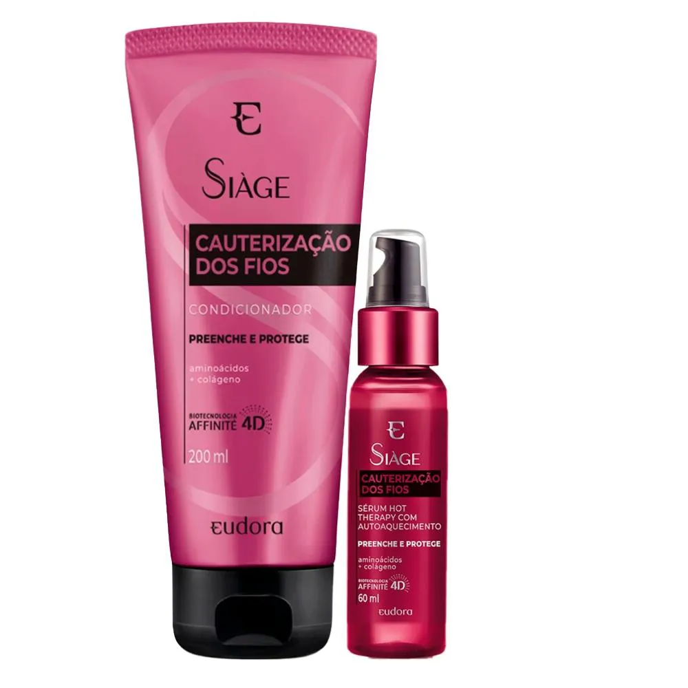 Kit Eudora Siàge Condicionador + Sérum Cauterização dos Fios