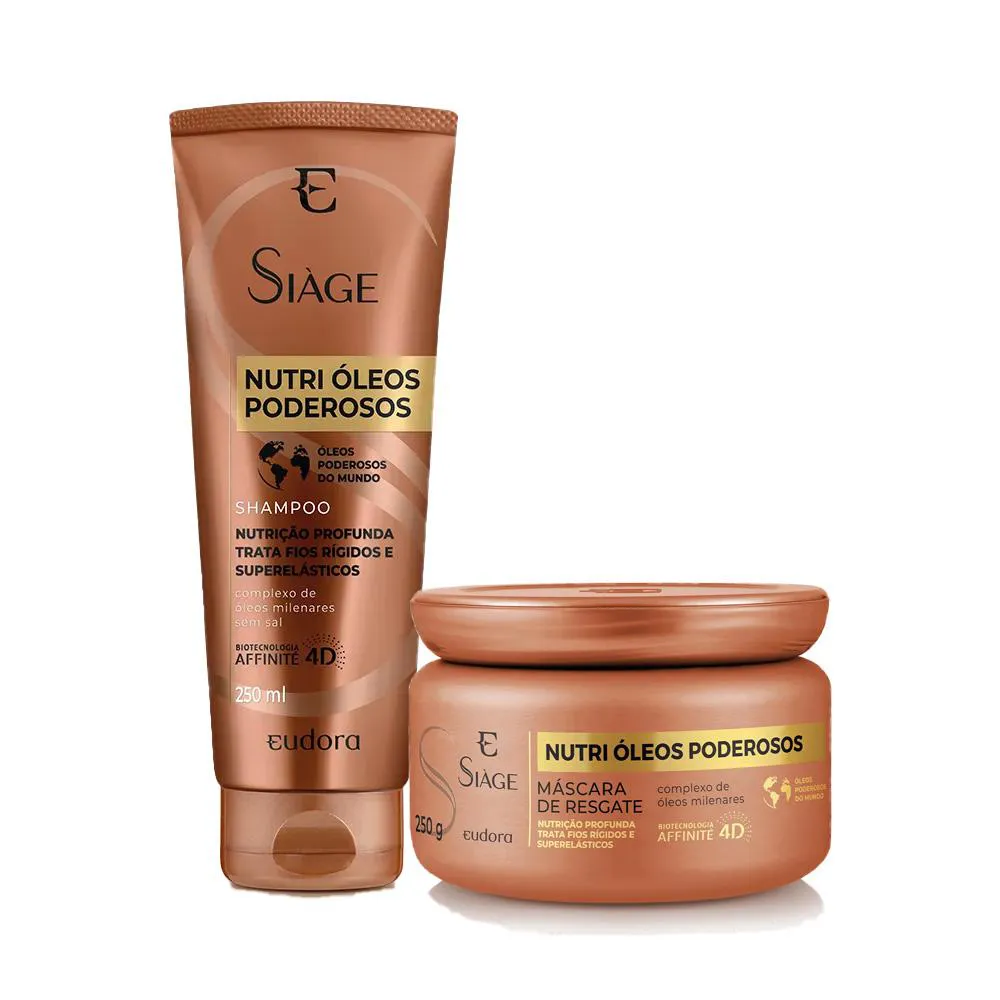 Kit Siàge Nutri Óleos Poderosos Shampoo + Máscara Capilar