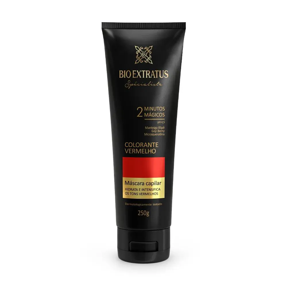 Máscara Bio Extratus Spécialiste Condicionante Colorante Vermelha 250g