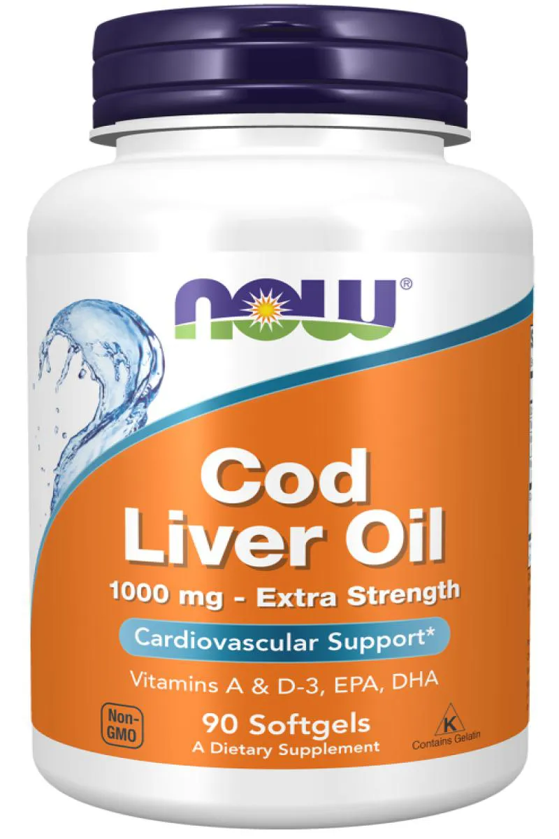 Óleo De Fígado De Bacalhau 100mg Now Foods 90 Softgels