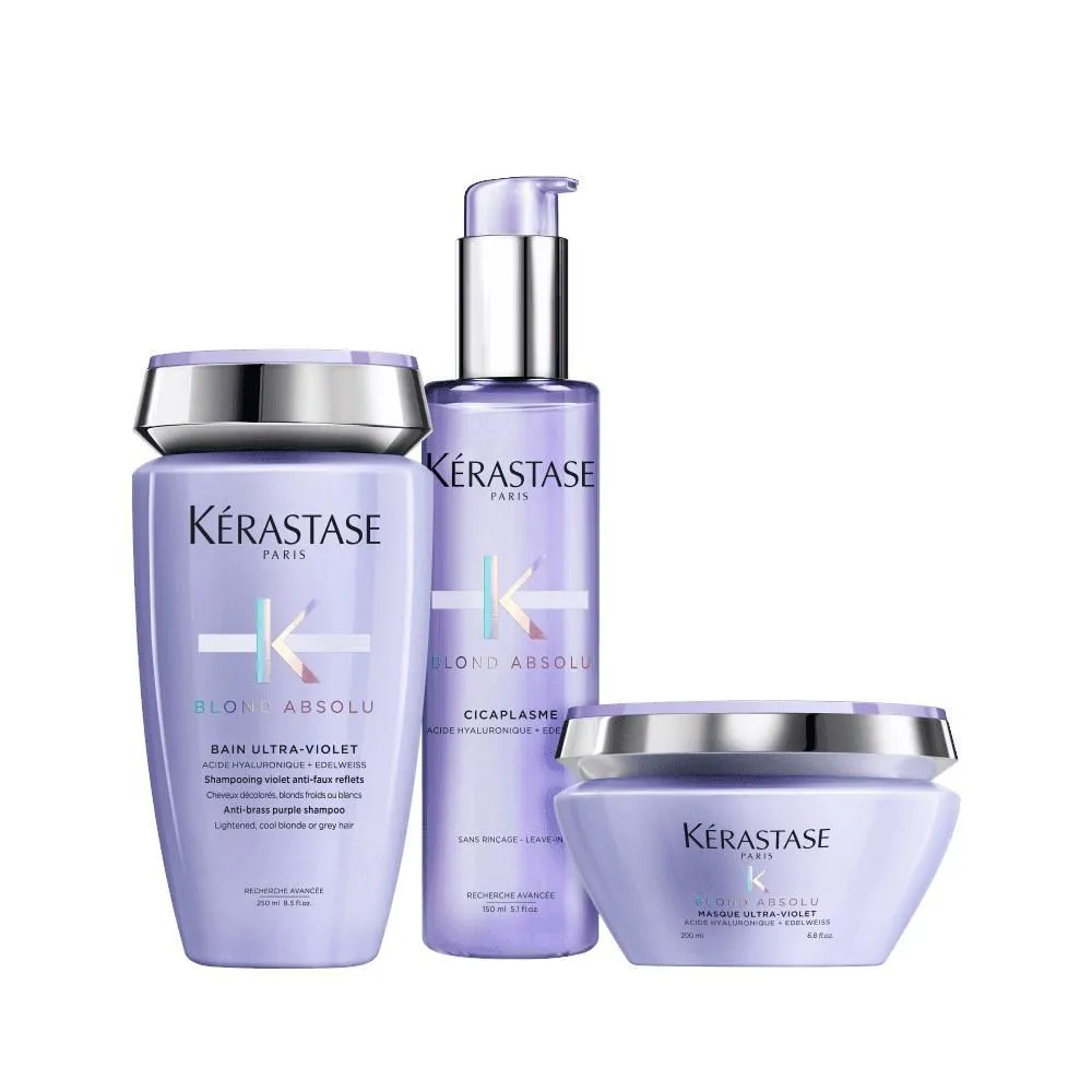 Kérastase Blond Absolu Loiro Platinado Kit (Shampoo + Máscara + Leave-in)