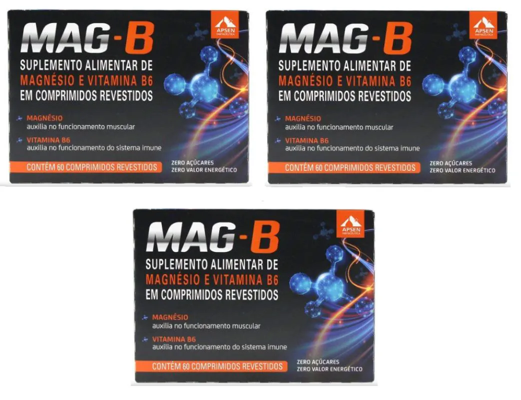 MAG-B KIT C/3 CAIXAS C/60 COMPRIMIDOS CADA