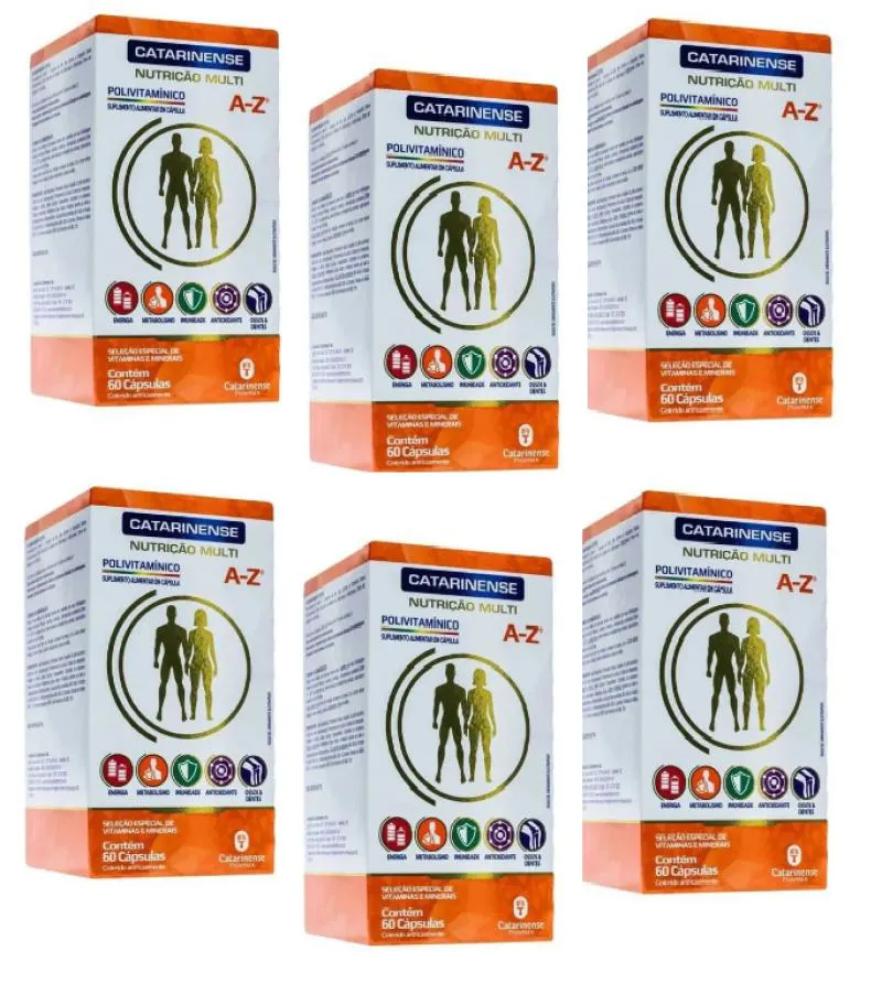 CATARINENSE AZ POLIVITAMÍNICO KIT C/6 CAIXAS C/60 CÁPSULAS CADA