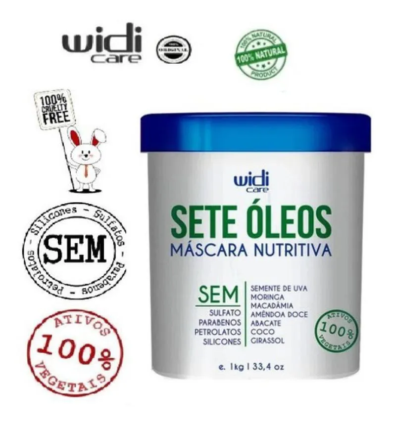 Sete Óleos Máscara Nutritiva E Umectante 1kg Widi Care