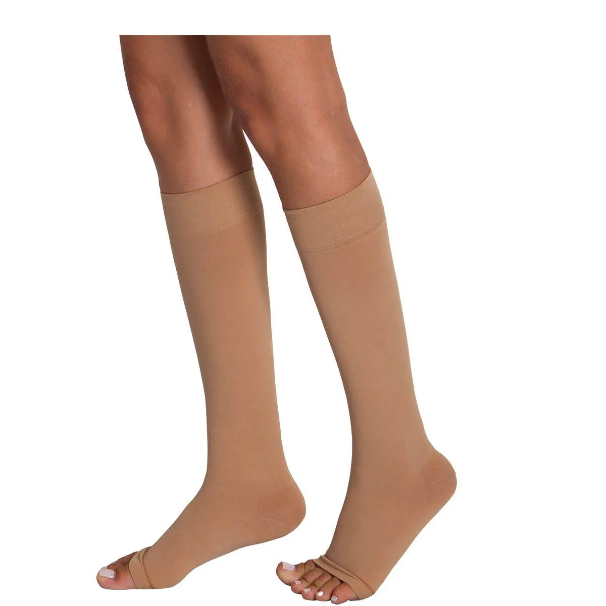 Meia Ultraline 4000 Ad 3/4 30-40Mmhg - Pé Aberto Bege - Venosan XG