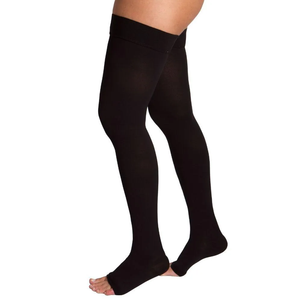 Meia De Compressão 20-30mmHg AGH 7/8 Pé Aberto Preta Ultraline Venosan P