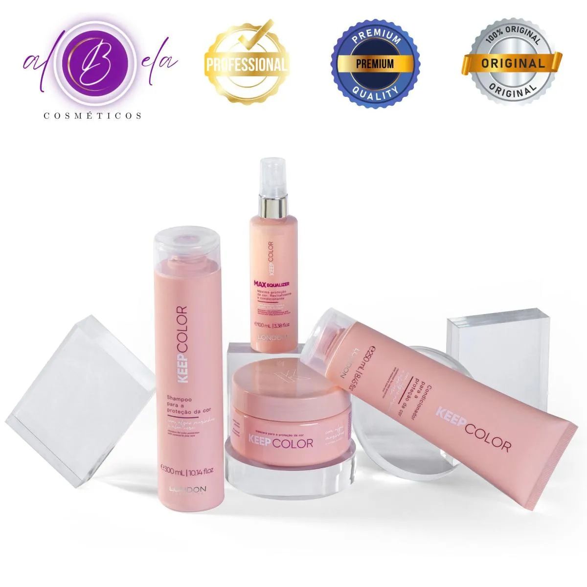 Kit Keep Color Home Care - Shampoo + Condicionador + Máscara + Leave-in | London Cosméticos