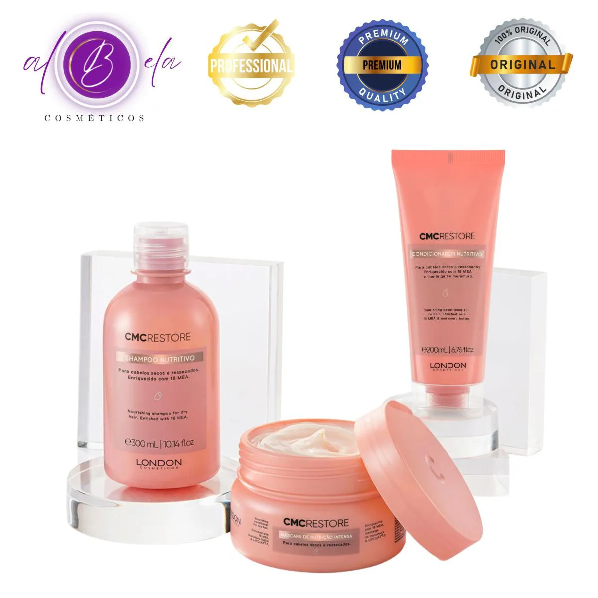 Kit CMC Restore Home Care - Shampoo + Condicionador + Máscara | London Cosméticos
