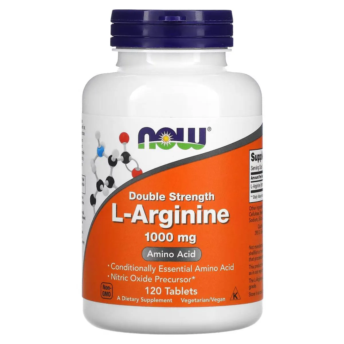 Arginina 1000mg 120 Tabletes - Now Foods