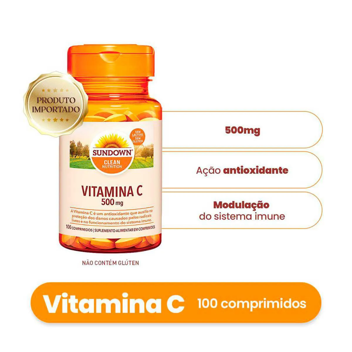 Vitamina C Sundown 500mg 100 comprimidos