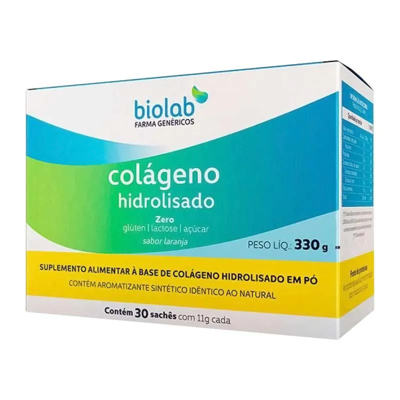 Colágeno Hidrolisado Laranja com 30 Sachês - Biolab