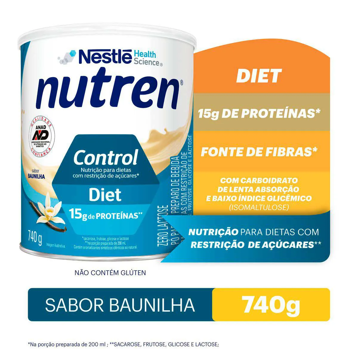 Suplemento Alimentar Nutren Control Baunilha Pó 740g