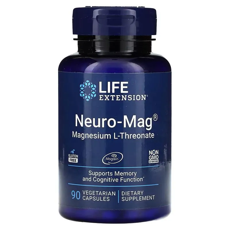 Neuro-Mag Magnésio L-Treonato 90 Cápsulas Vegetarianas Life Extension