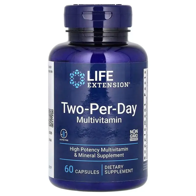 Multivitamínico Two Per Day 2 por Dia 60 Cápsulas Life Extension
