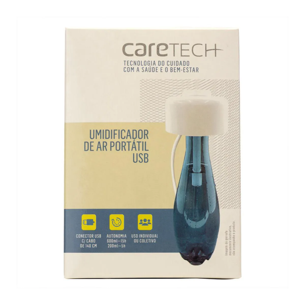 Umidificador de Ar Portátil CareTech USB