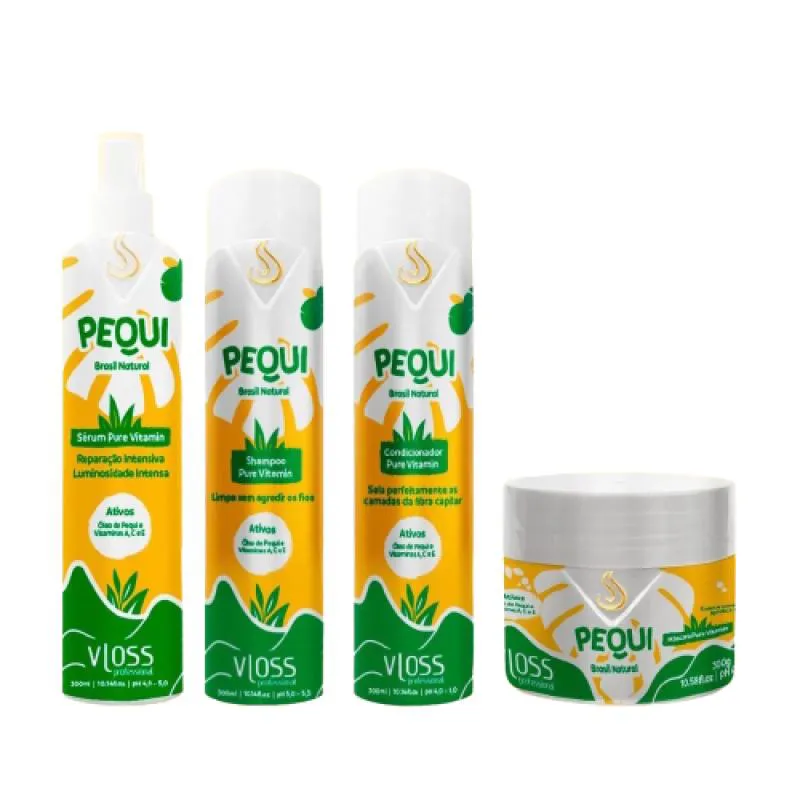 Kit Vloss Home Care Pequi 4x300ml - P