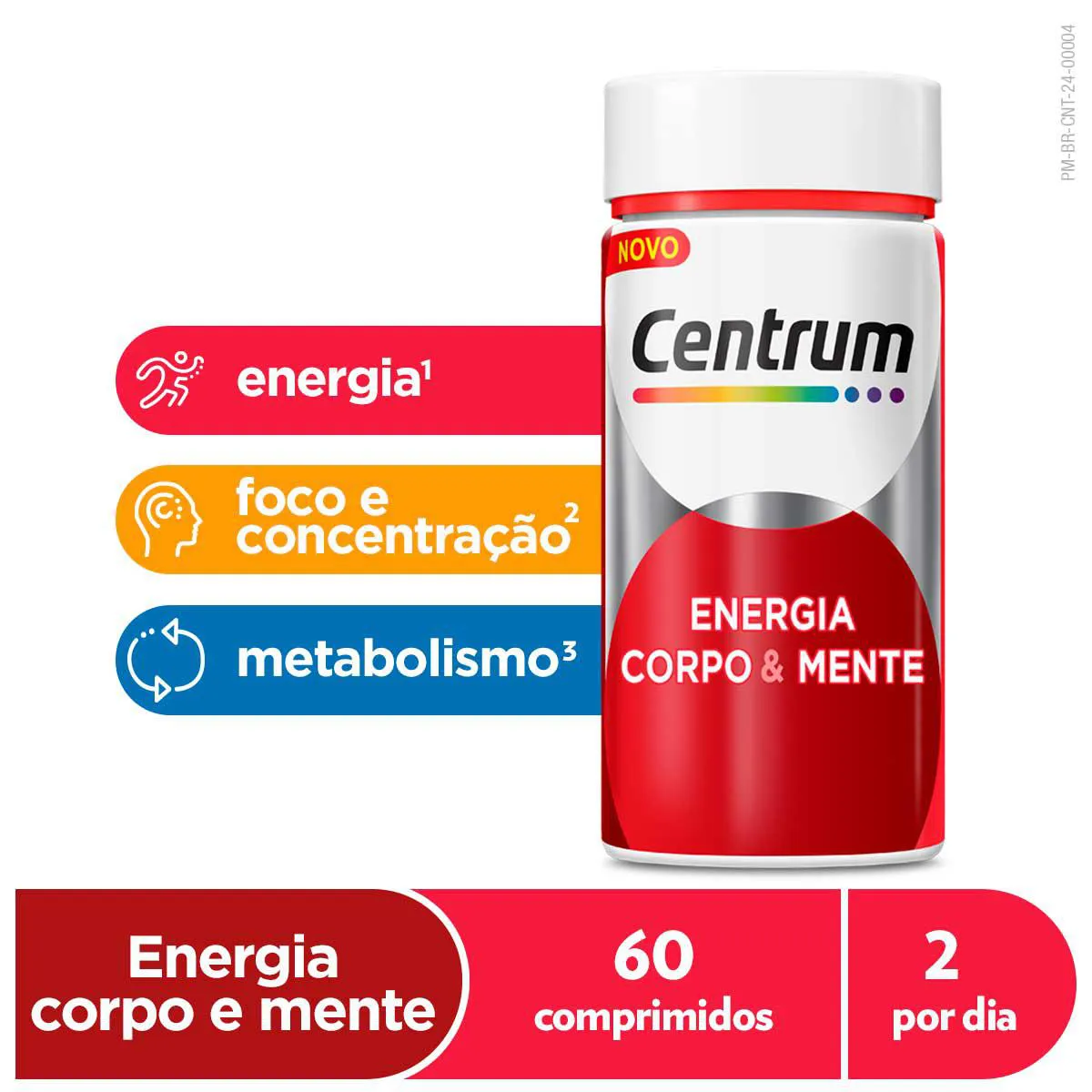 Polivitamínico Centrum Energia Corpo & Mente 60 cápsulas