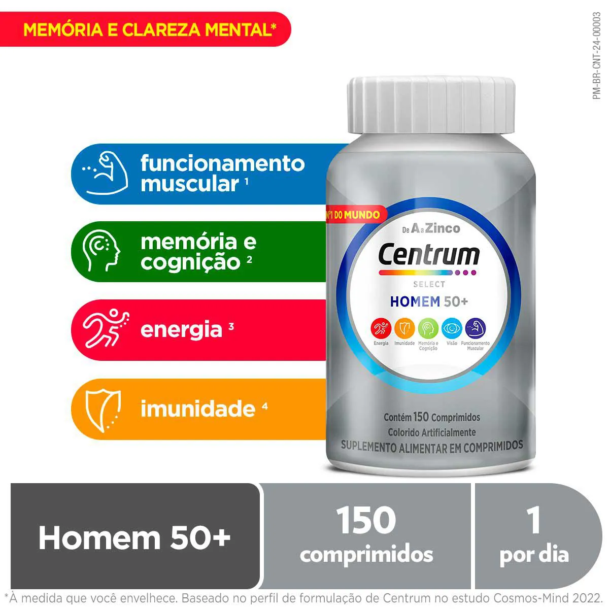 Polivitamínico Centrum Select Homem 50+ 150 comprimidos