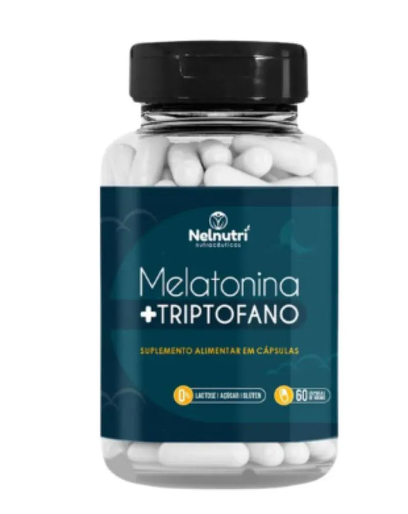 Melatonina Com Triptofano 60 cáps - Nelnutri