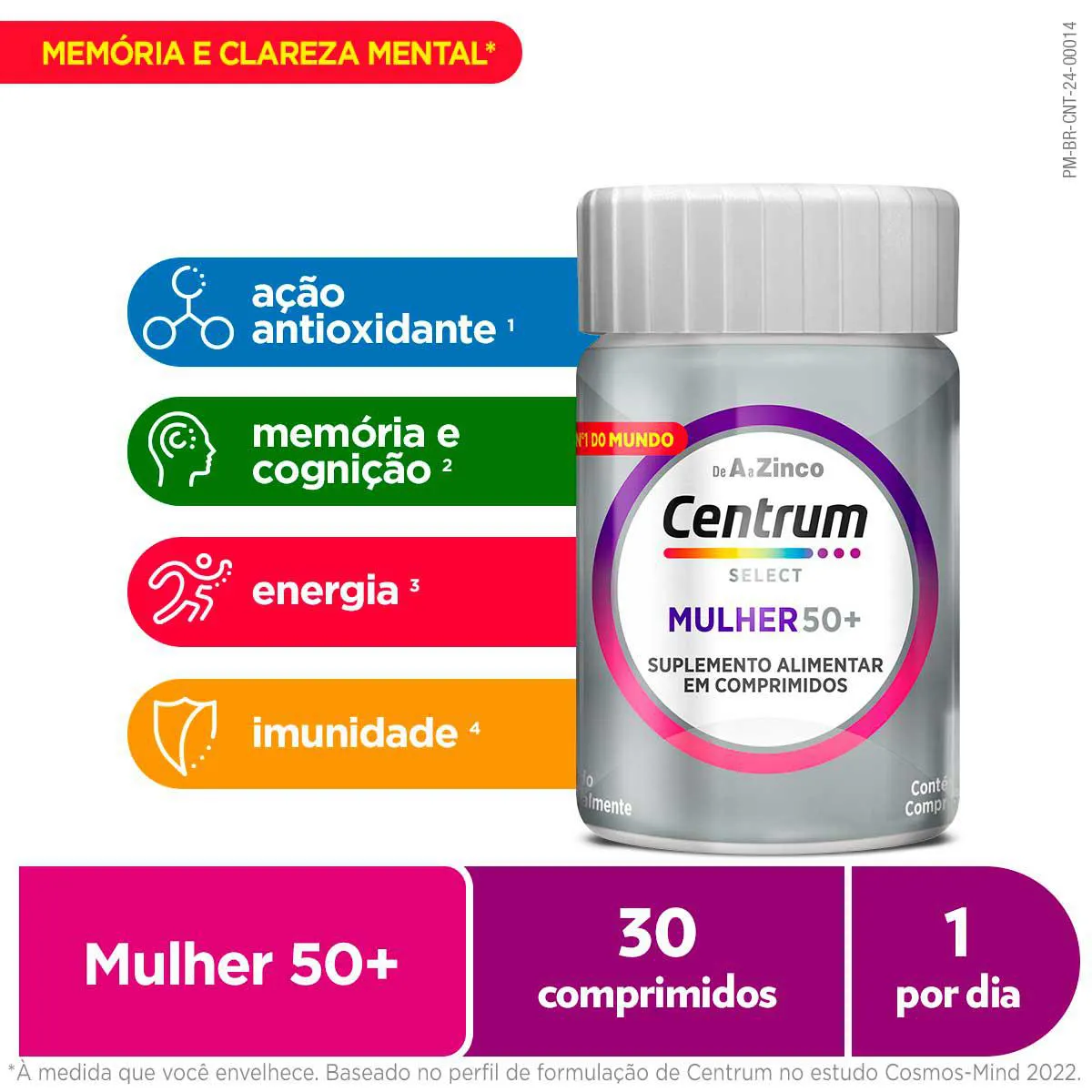 Polivitamínico Centrum Select Mulher 50+ 30 comprimidos