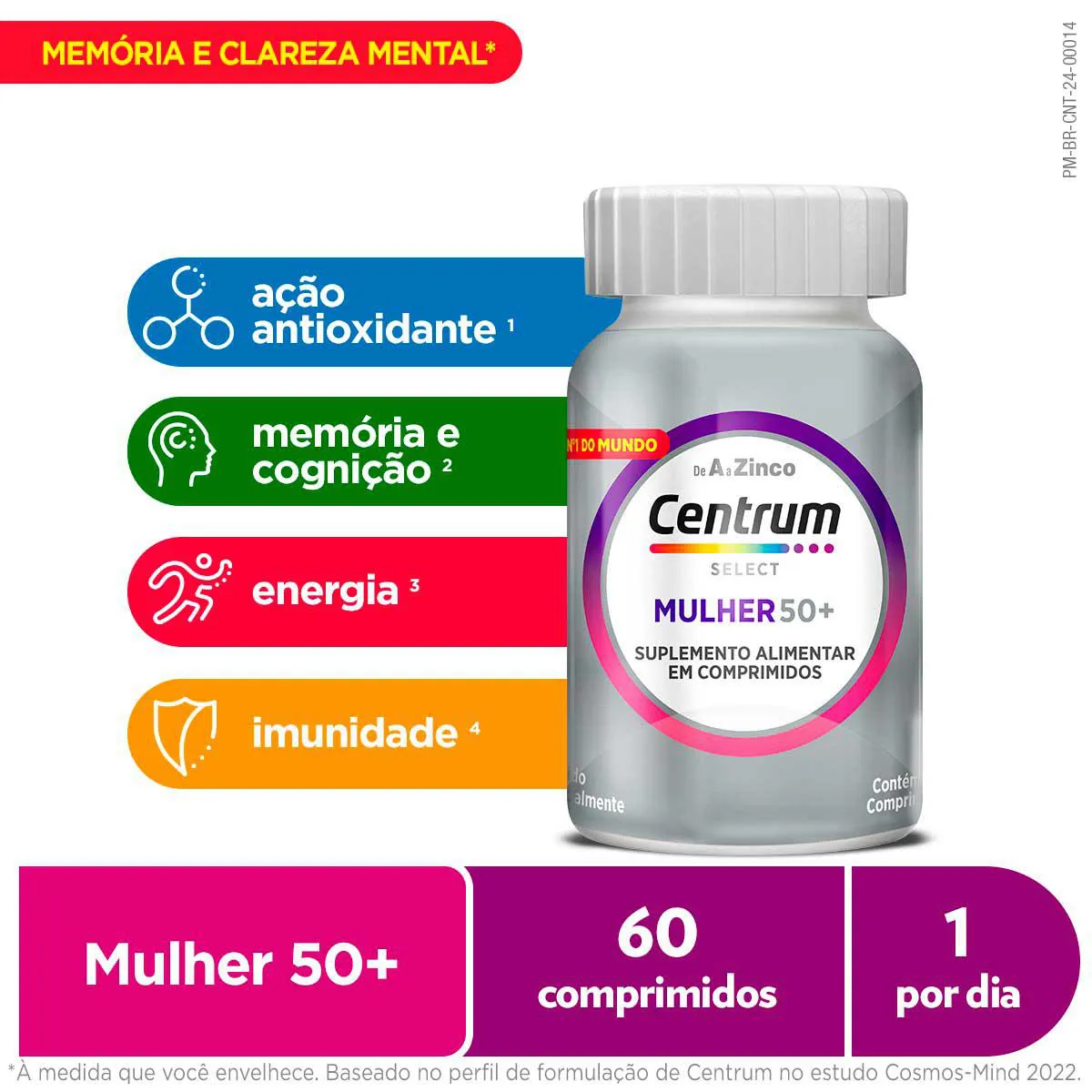 Polivitamínico Centrum Select Mulher 50+ 60 comprimidos