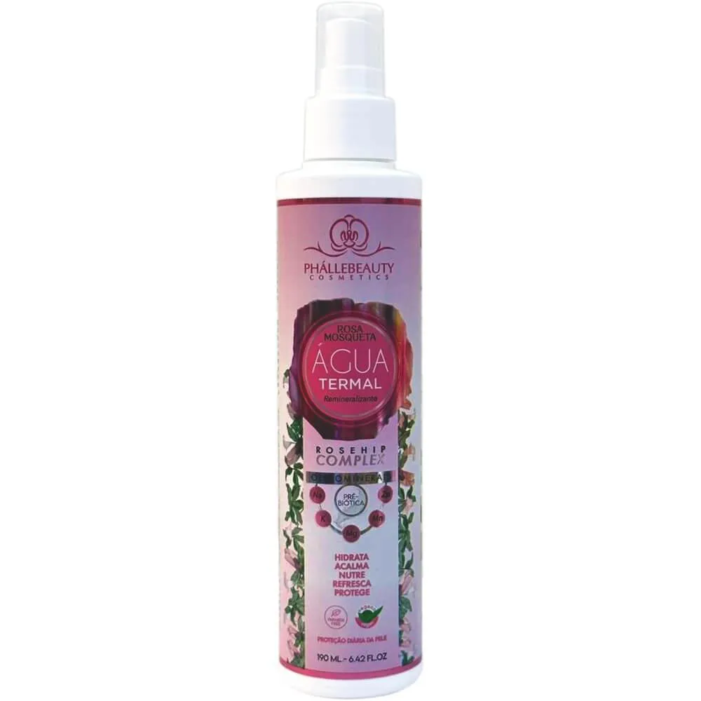 Phállebeauty Rosa Mosqueta - Água Termal Remineralizante Vegana 190ml