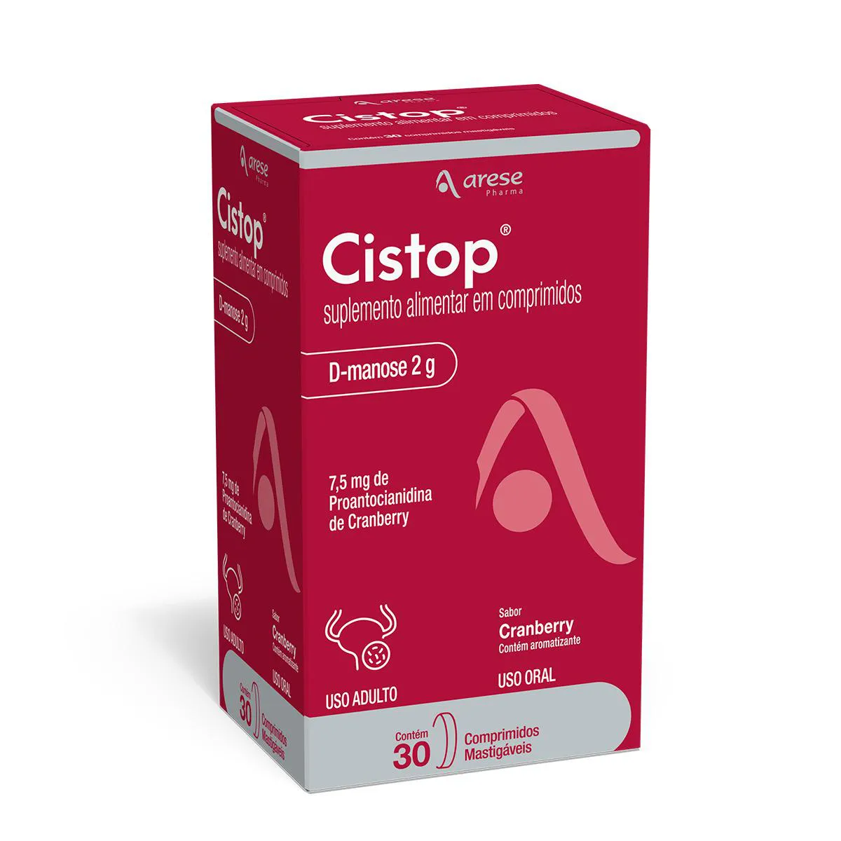 Cistop D-Manose 2g Sabor Cranberry 30 comprimidos