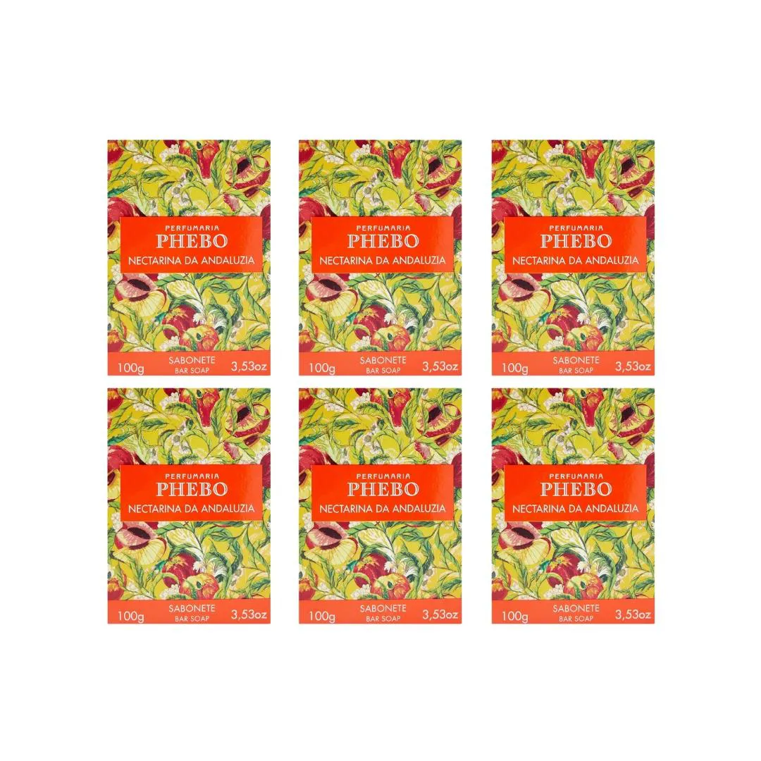 Sabonete Phebo Mediterraneo 100g Nectarina - Kit C/6un