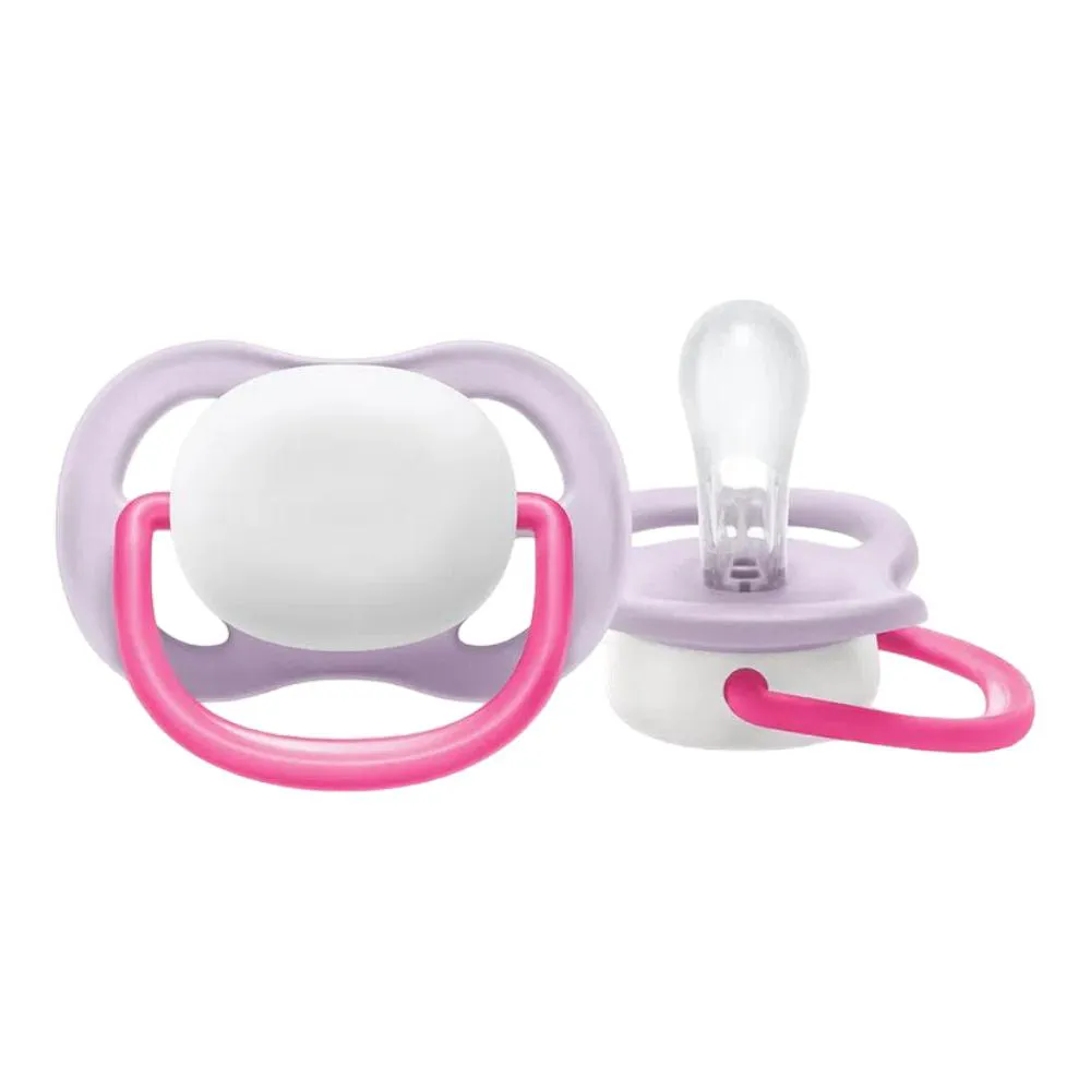 Chupeta Avent Ultra Air Rosa 0-6 Meses Lisa Menina
