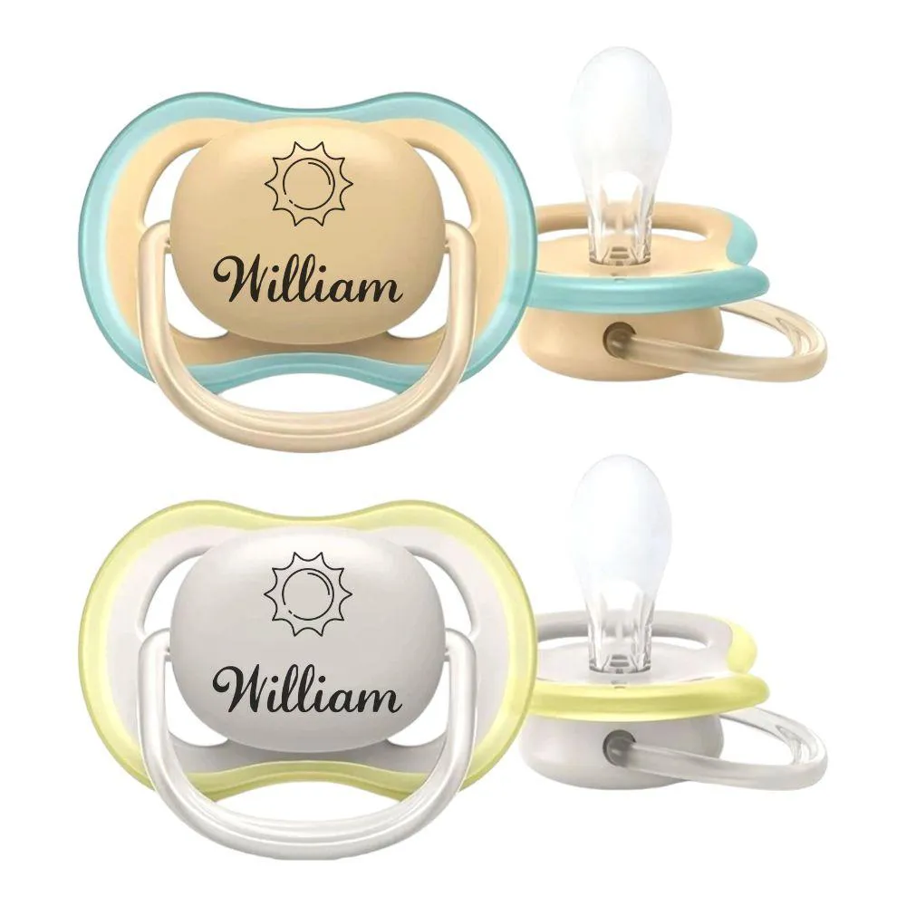 Chupeta Avent Personalizada Ultra Air Dupla 0-6 Meses