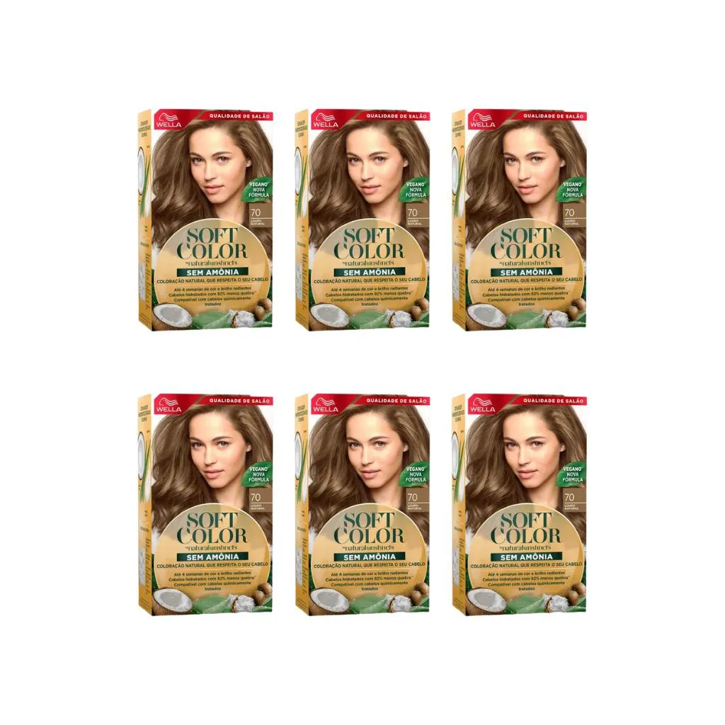 Coloraçao Soft Color 70 Louro Natural-Kit C/6un