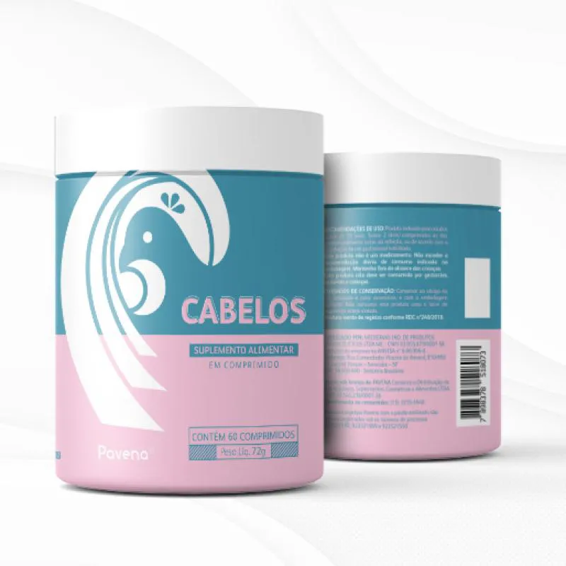 Suplemento CABELOS Pavena - Pote com 60 comprimidos