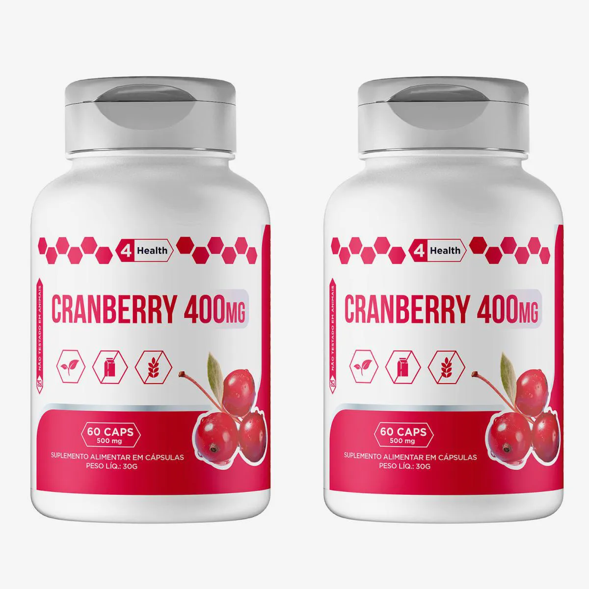 Cranberry 400mg 60 capsulas - 4 Health - 2 POTES