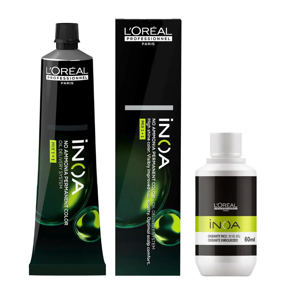 COLORAçãO L´ORéAL PROFESSIONNEL INOA + OX - ESCOLHA O TOM 1