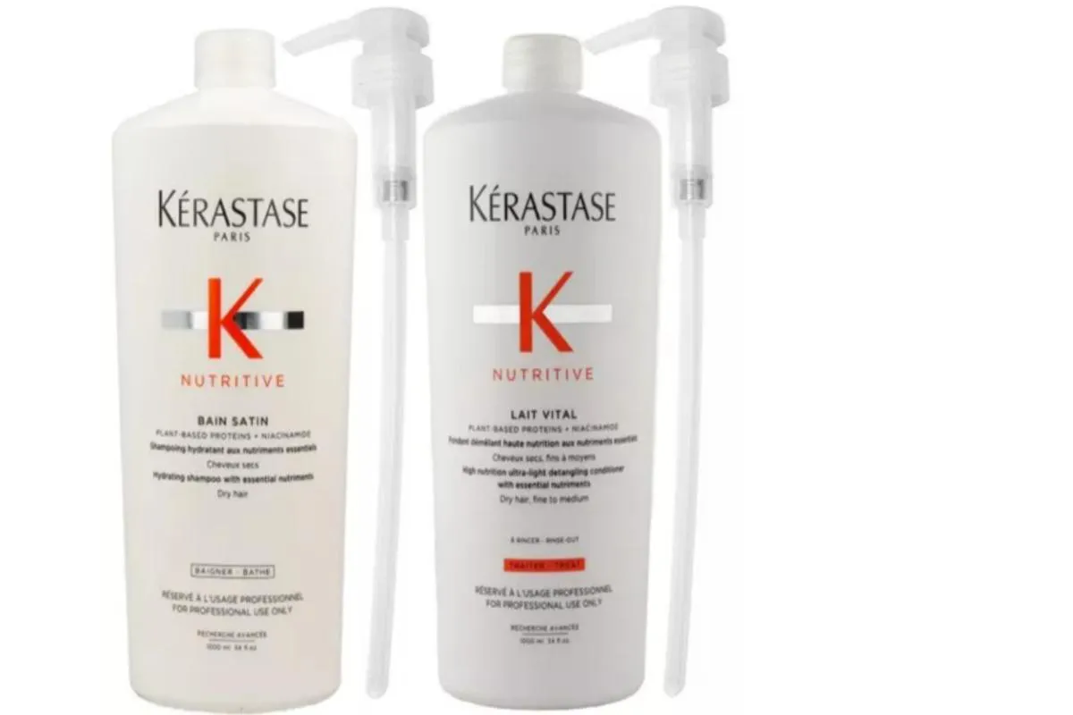 KéRASTASE NUTRITIVE SHAMPOO SATIN E CONDIC LAIT VITAL 1LITRO