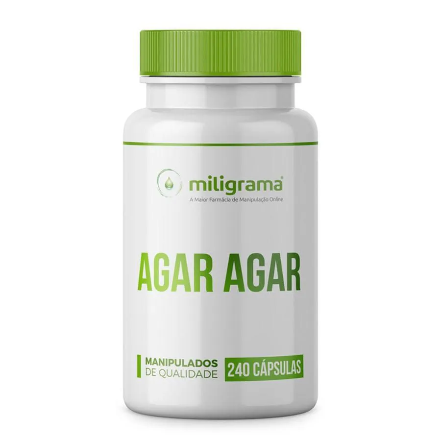 AGAR AGAR 500MG 240 CáPSULAS VEGETAIS