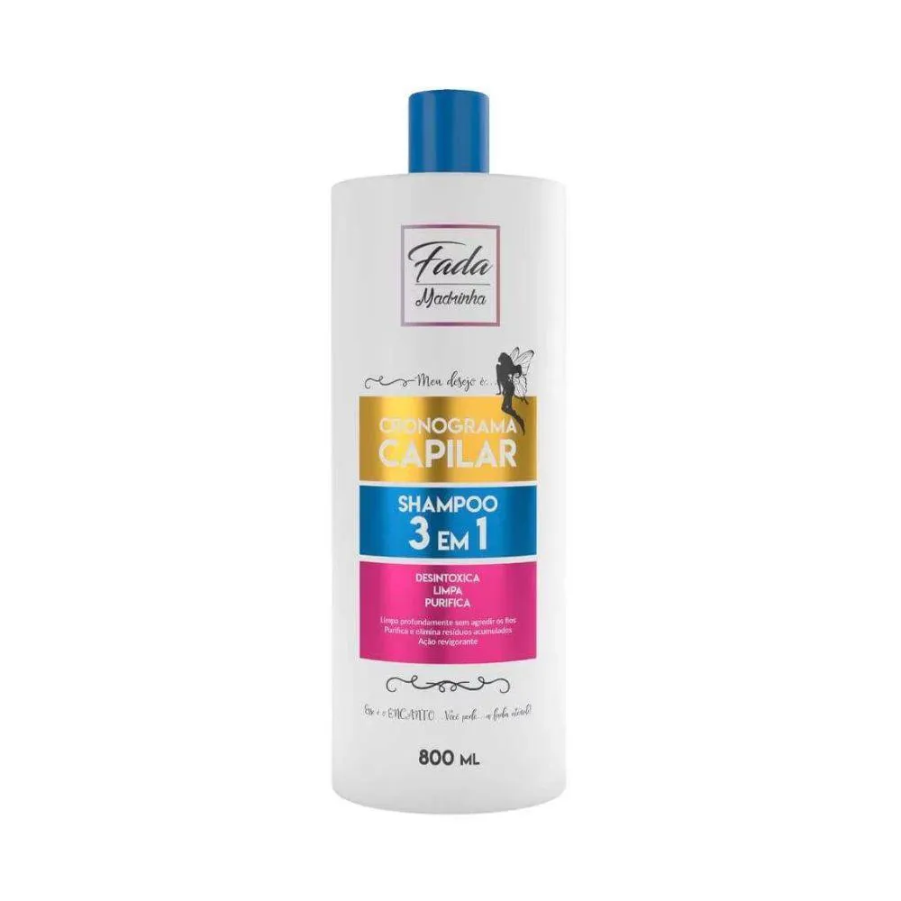Shampoo Fada Madrinha Cronograma Capilar 3 em 1 800ml