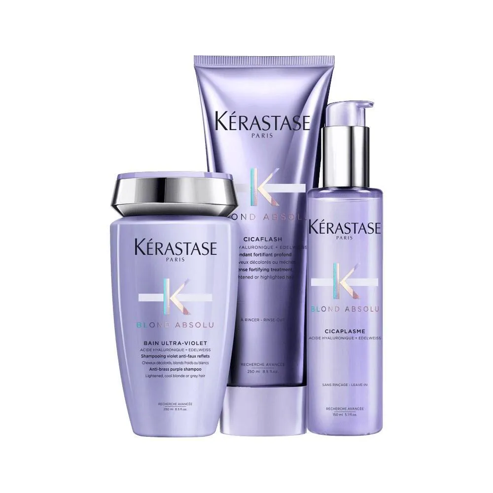 KéRASTASE BLOND ABSOLU ULTRA VIOLET SHAMPOO 250ML + CONDICIONADOR 250ML + LEAVE-IN 150ML