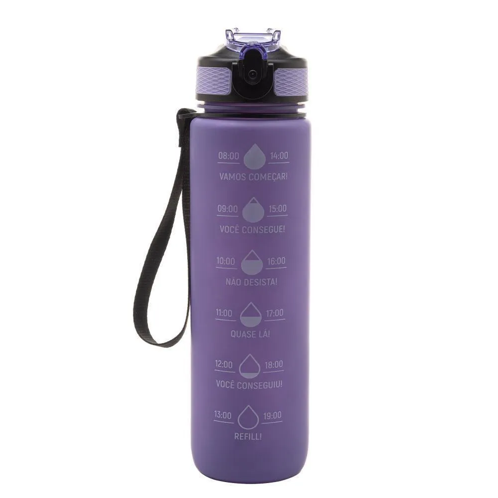 GARRAFA SQUEEZE EM POLICARBONATO ROXA 1L - LYOR
