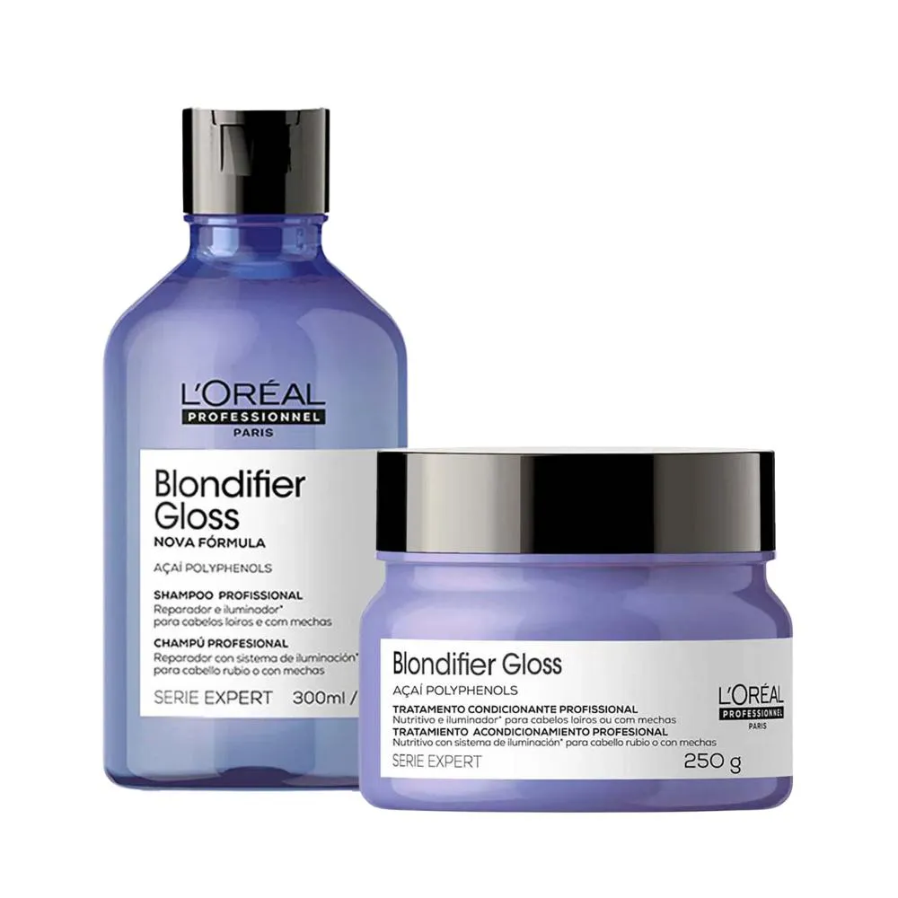 KIT L´ORéAL PROFESSIONNEL BLONDIFIER GLOSS SHAMPOO + MáSCARA