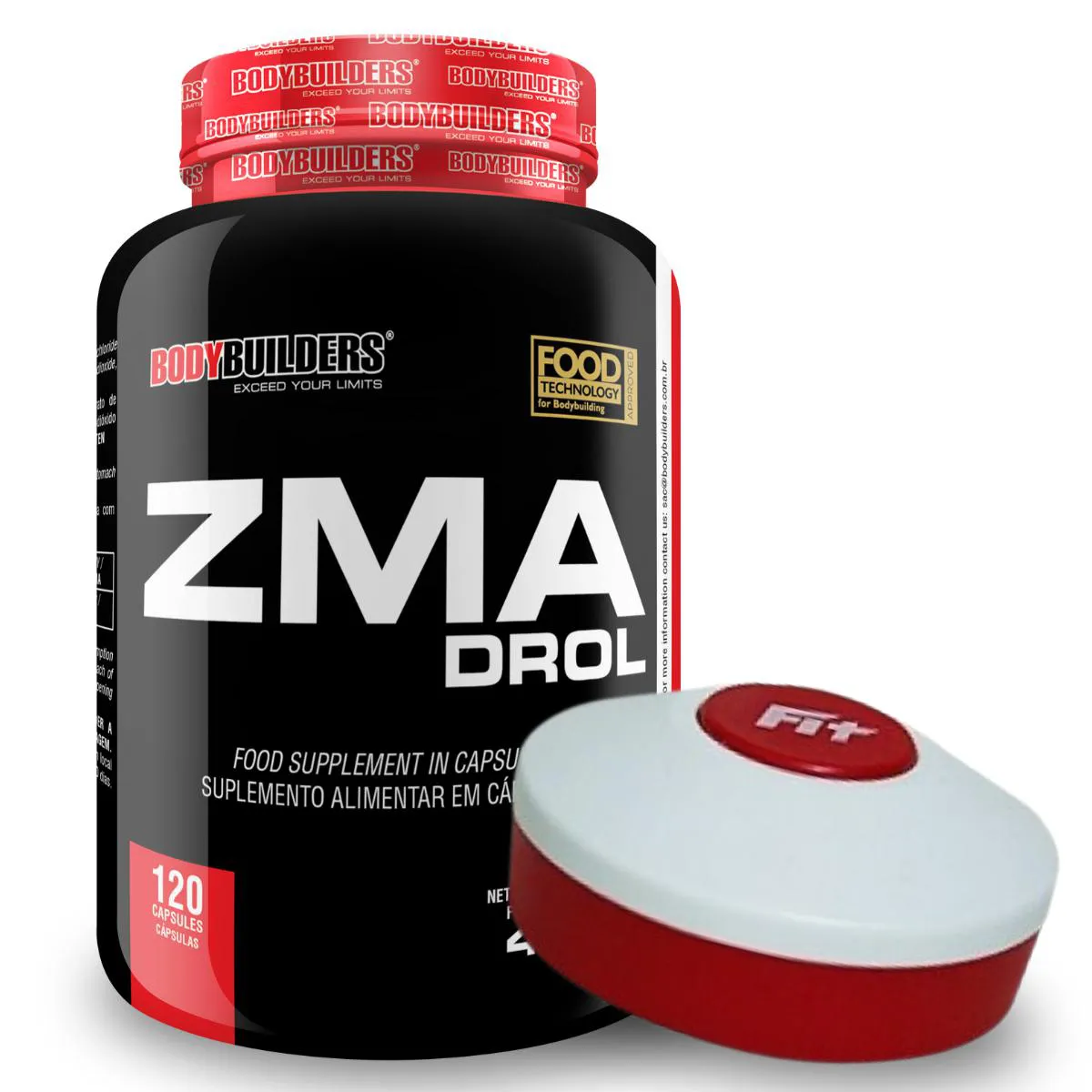 ZMA DROL 120 CáPSULAS + PORTA CáPSULAS - BODYBUILDERS